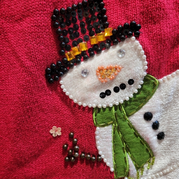 Snowman Winter Sweater Cardigan - Picture 12 of 13